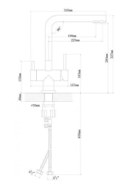 FLORENTINA АЛЬДО FL смеситель капучино