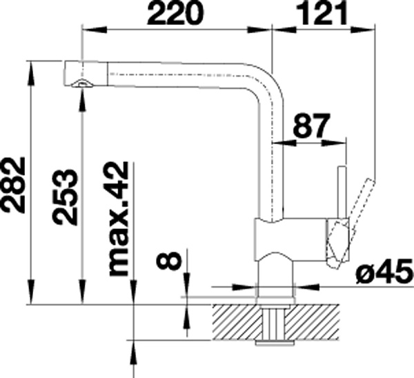 BLANCO LINUS смеситель жемчужный