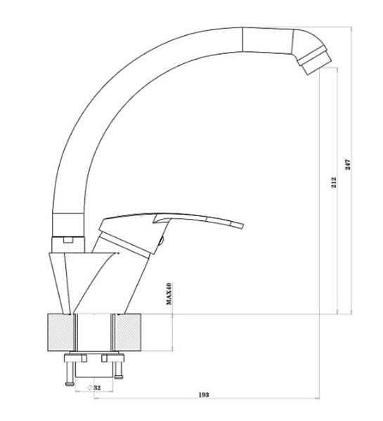 FLORENTINA МИРА FL смеситель песочный