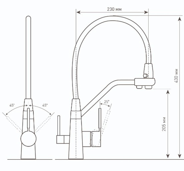 Zigmund & Shtain ZS 2200 ШВЕЙЦ.ШОКОЛАД смеситель