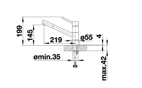 BLANCO KANO смеситель хром кремовый