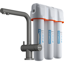 OMOIKIRI NAGANO-PL + PURE DROP LITE смеситель + фильтр серебристый