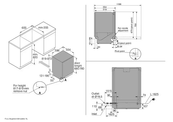 ASKO DSD544B посудомоечная машина черный