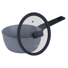 MAUNFELD FILIGRANA SAGA FG18SGA01SP ковш с крышкой 18 см серый