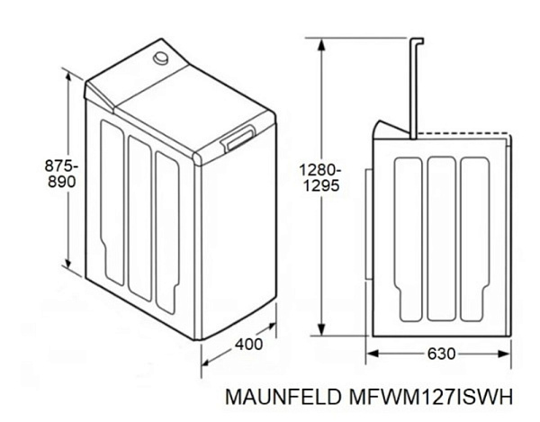 MAUNFELD MFWM127ISWH стиральная машина белый