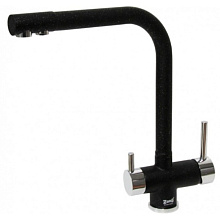 ZORG ZR 348 YF ХРОМ ЧЕР МЕТАЛ смеситель черный металл