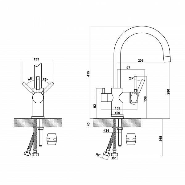 FLORENTINA КЛИО FL смеситель монблан