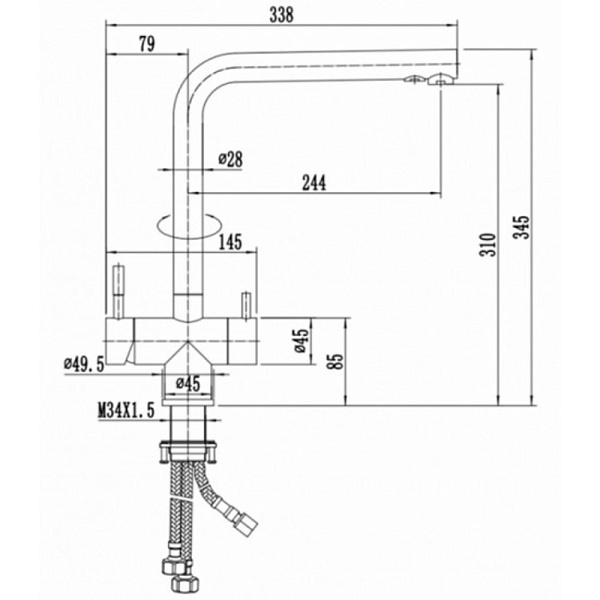 ZORG SZR-2020 BR/ GRAFIT смеситель графит/бронза