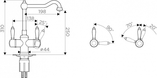 OMOIKIRI TOTTORI-SI смеситель серебряный