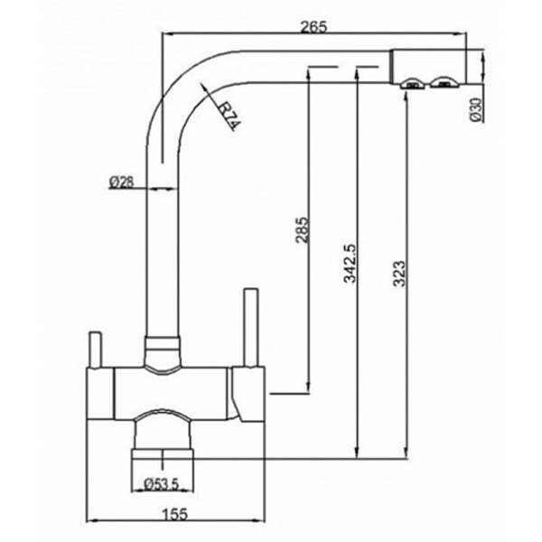 ZORG ZR 348 YF BR смеситель бронза