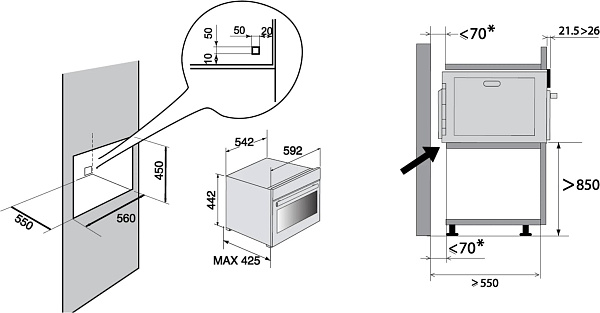 DE DIETRICH DKV4530B паровой шкаф черный
