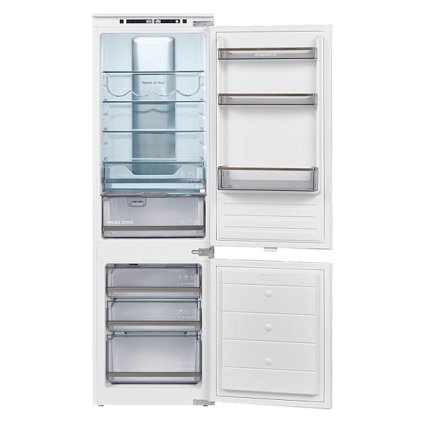 MAUNFELD MBF177NFWHGR Inverter холодильник белый