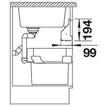 BLANCO ORGA SHELF 60 P полка для мусорной системы серый
