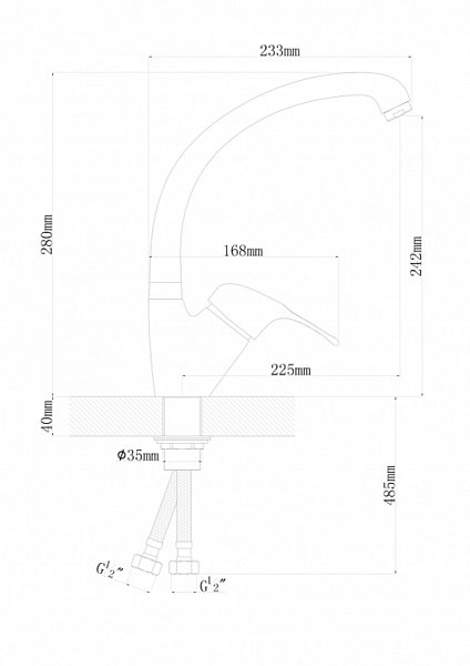 FLORENTINA ОМЕГА FL смеситель шампань