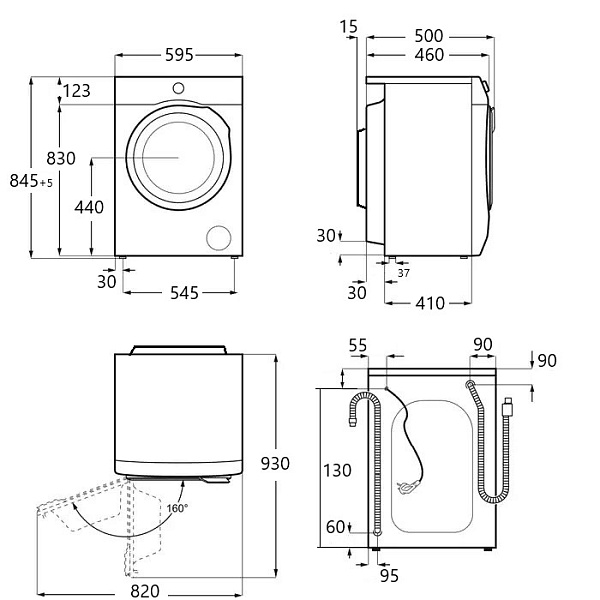 MAUNFELD MFWM148WH02 стиральная машина белый