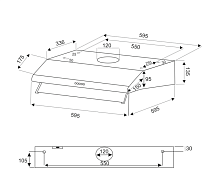 EXITEQ EX-1486 вытяжка нержавеющая сталь