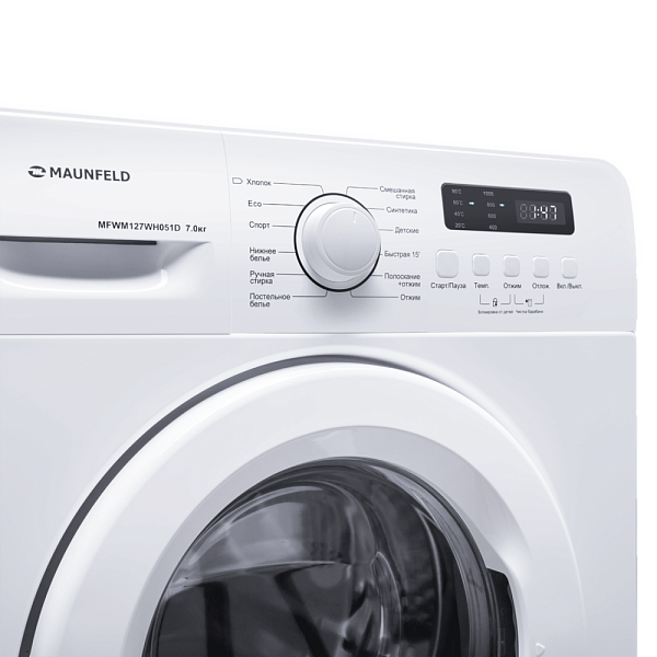 MAUNFELD MFWM127WH051D стиральная машина белый