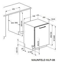 MAUNFELD MLP-08S Light Beam посудомоечная машина белый