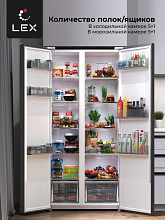LEX LSB520DSID холодильник серебристый