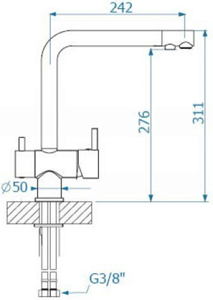 ALVEUS AQUILA SAT смеситель для кухни 1139805