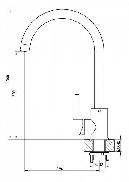 FLORENTINA ЮНА FL смеситель нуар классик