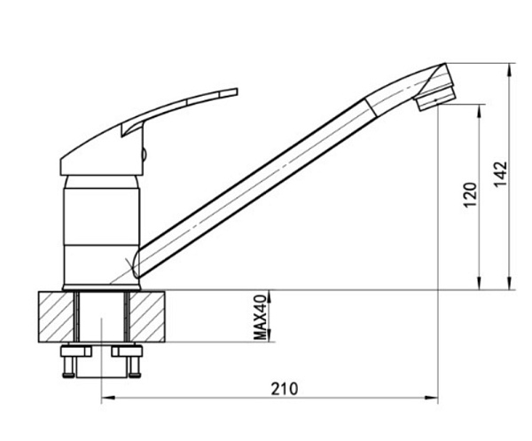 FLORENTINA ТАРА FL смеситель серый