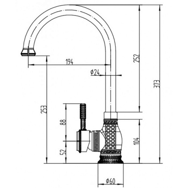 ZORG A 206K-BR смеситель бронза