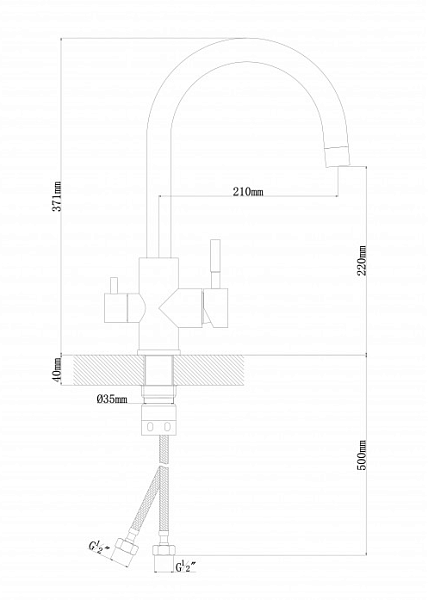 FLORENTINA КЛИО FL смеситель нуар классик