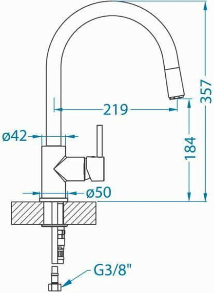 ALVEUS VELA - P CHR смеситель хром 1132183
