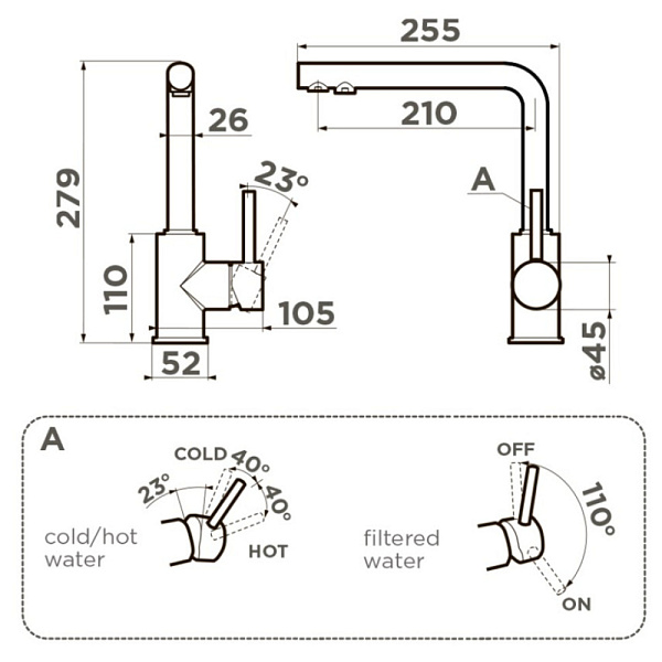 OMOIKIRI NAKAGAWA 2 Plus-BE смеситель белый