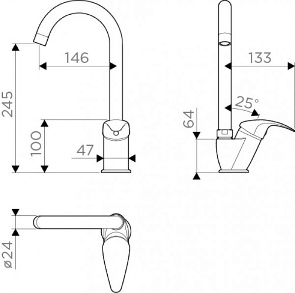 OMOIKIRI UMI-CA смеситель коричневый