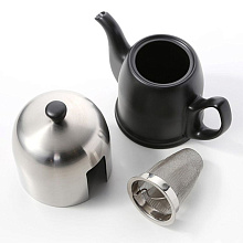 DEGRENNE SALAM BLACK чайник 1 л на 6 чашек серебристый