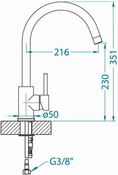 ALVEUS ROXA G11 ARCTIC смеситель белый 1129037