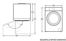 MAUNFELD MFWD1295WH05 стиральная машина белый