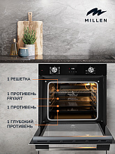 MILLEN MEO 6004 BL духовой шкаф черный