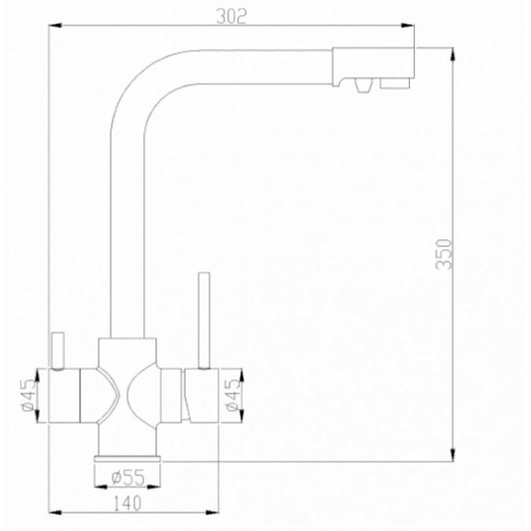 ZORG SH 552 BRONZE смеситель бронза