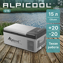 ALPICOOL C15 (12/24) автохолодильник нержавеющая сталь