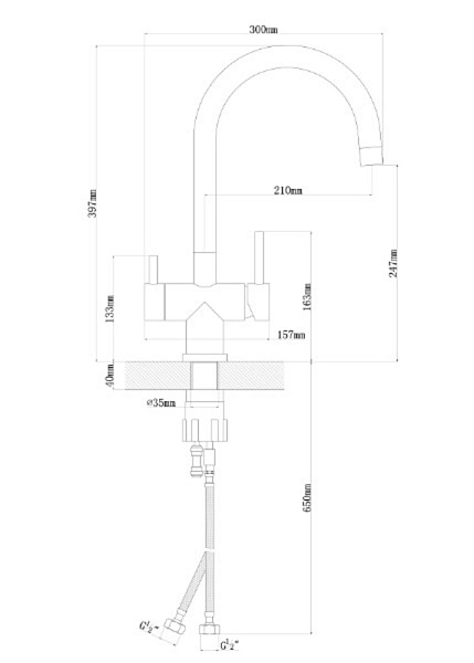 FLORENTINA КЛИО FL смеситель нуар