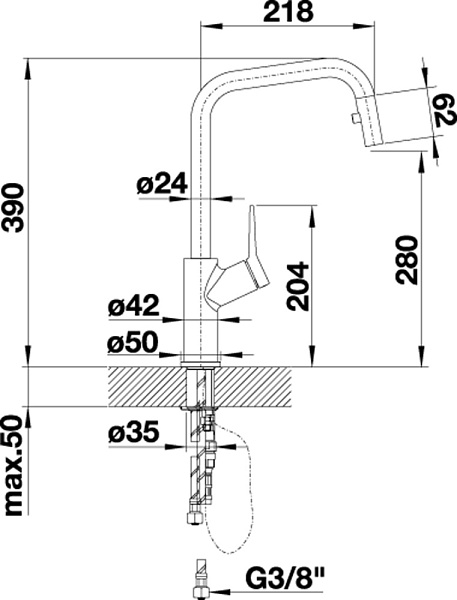 BLANCO JURENA-S смеситель хром