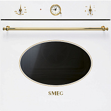 SMEG SF800B белый духовой шкаф черный
