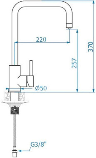 ALVEUS DUAL G55 BEIGE смеситель для кухни 1139811