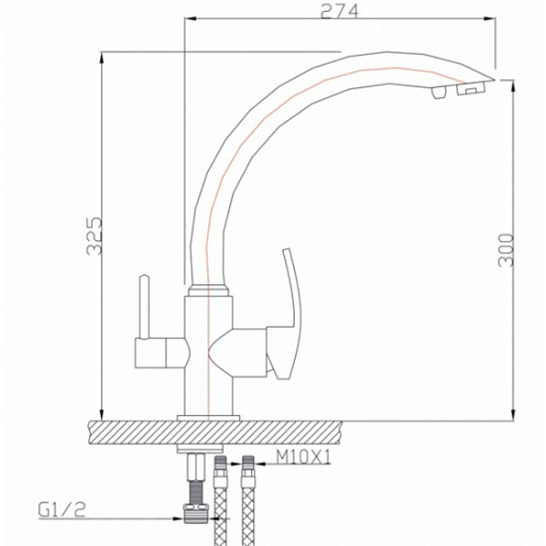 ZORG ZR 314 YF смеситель хром