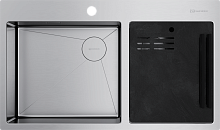 OMOIKIRI AKISAME 86-2 SIDE-IN мойка нержавеющая сталь