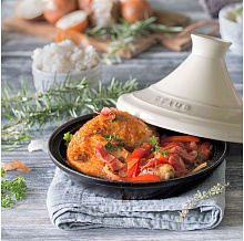 STAUB 1302823 тажин 28 см черный/кремовый