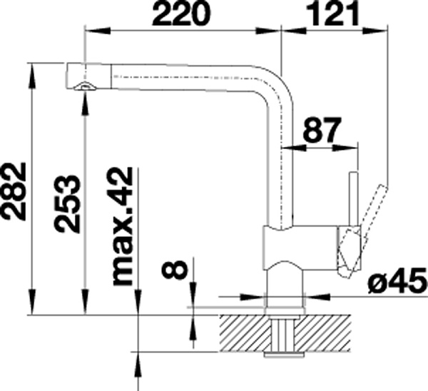 BLANCO LINUS смеситель кремовый