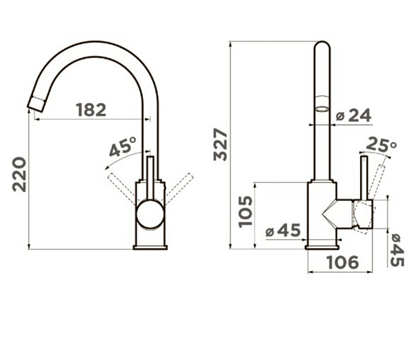OMOIKIRI SHINAGAWA-LG смеситель золотой