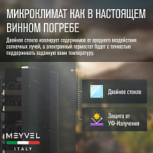 MEYVEL MV12-BF2 (easy) отдельностоящий винный шкаф черный