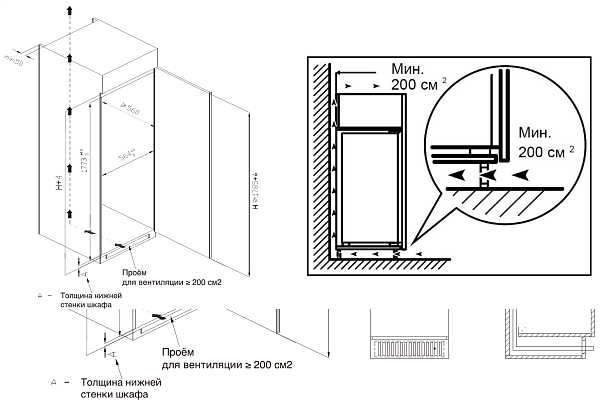 GRAUDE IK 180.0 холодильник белый