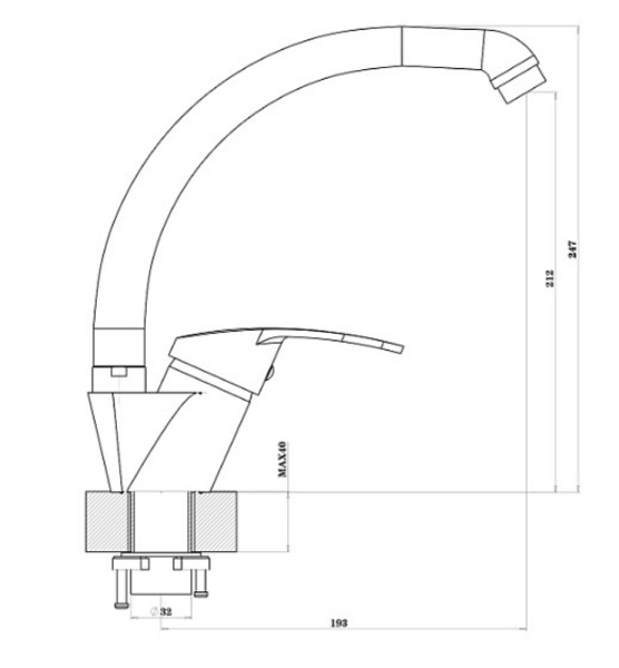 FLORENTINA МИРА FL смеситель бежевый