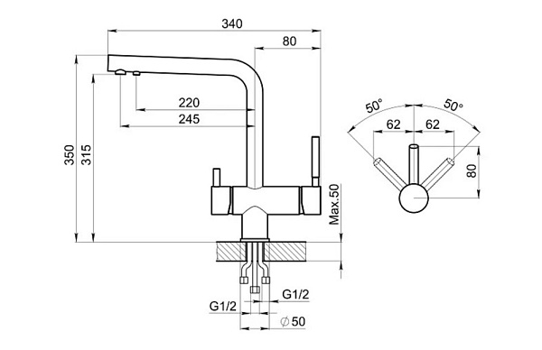 GRANULA GR-2305 смеситель арктик